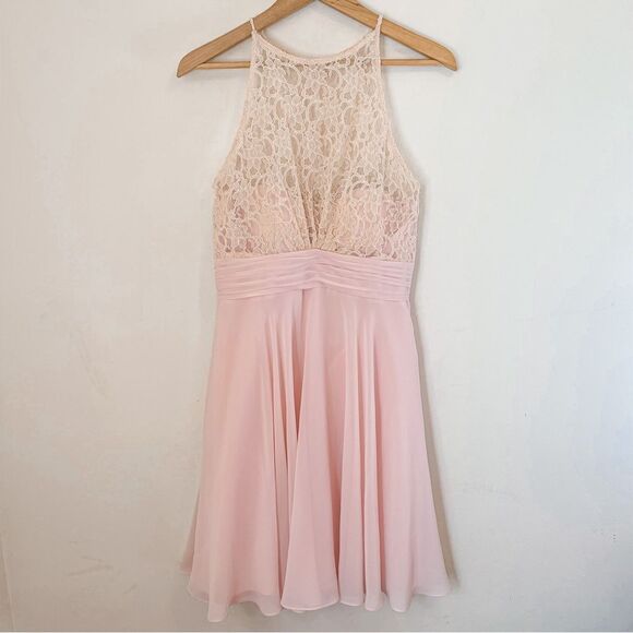 Bill Levkoff Pink Sample Bridesmaid Dress Size 10 - Picture 1 of 7